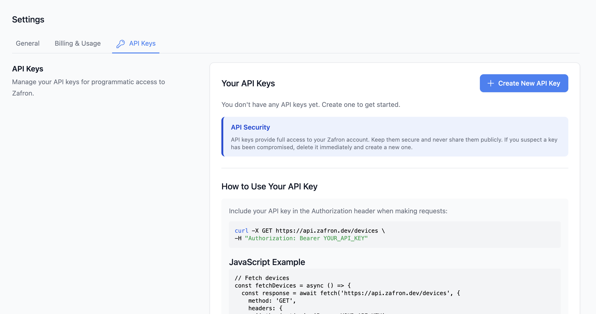 API Keys